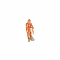1:64 Scale Cleaner Figure Three-Dimensional Printed Miniature Worker Tiny Street Cleaner Model Highly Detailed for Dioramas