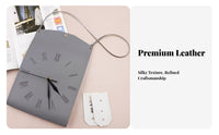 Creative Design Nordic Design Wall Clock Accurate Timekeeping Leather Hanging Clock for Homeowners, Family, Living Room, Bedroom, Office