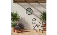 Water-Resistant Waterproof Wall Timepiece IP44 Outdoor Timepiece Easy to Read for Garden, Under Eaves