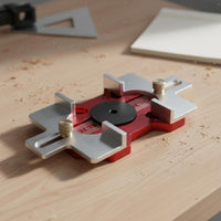 Double-Use Design Wood Slotting Jig Precise Positioning Slotting Template High Precision Drill Guide Jig Adjustable Thickness for Woodworkers, Professionals, Carpentry, Workshop