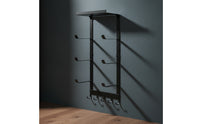 Exercise Mat Storage Rack with Hooks Metal Exercise Mat Wall Holder with Hooks Easy Installation for Yogis, Fitness Enthusiasts, Home Gym, Apartment