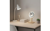LED Makeup Triple-Light Mirror Color Lights Portable USB-Charged Mirror Compact Beauty Tool for Dorm Room