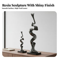 Modern Art Figurine Minimalist Design Table Centerpiece Statue Polyresin Modern Spiral Statue for Living Room, Entrance, Bookshelf
