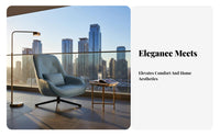 Nordic design Upholstered highspine winged Armchair Light Luxury highspine winged Armchair with Ottoman High rear Lounge Chair Ergonomic Design for Adults, Homeowners, Readers, Living Room, Bedroom, Balcony, perusing alcove