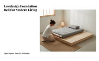 Levitating Low-Profile Bed Frame Headboardless Design Levitating Bed Frame with Illuminated Lights Minimalist and Design Bedroom Furniture for Adults