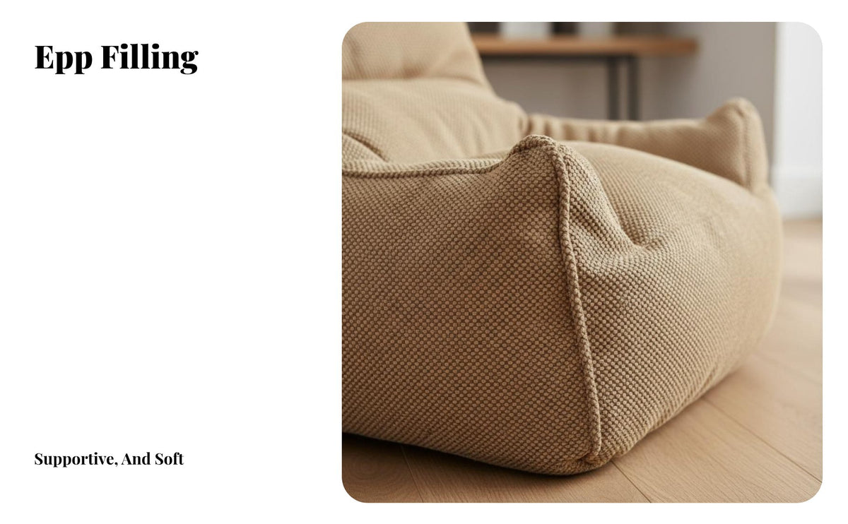 Soft and snug Single-Person Floor Lounger Modern Design Bean Bag No Assembly Required Lounge Chair Ergonomic Support for Young Adults, Students, Teenagers, Living Room, Bedroom, studying corner, Apartment