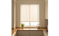 Roller Blind with Chain Control Half-Blackout Roller Blind Window Treatment Light Filtering Sun Blocking for Office, Kitchen