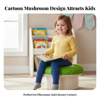 Cute Shape Toadstool Stool Lightweight Toddler Toadstool Chair Perfect Gift Cartoon Soft Stool Stable Load-Bearing for Toddlers, Babies, Parents, Kindergarten, Reading Corner, Playroom, Story Time