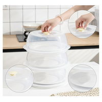 New Household Insulated Food Cover Anti-Insect Dustproof Fresh-keeping Transparent Breathable Plastic Food Tent for Kitchen Leftovers