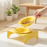 Elevated Pet Feeder with Anti-Tip Stand for Cats and Small Dogs, UFO-Shaped Bowl for Food or Water