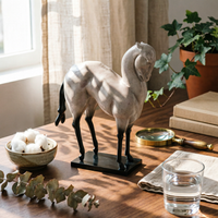 Resin Horse Sculpture Glossy Tabletop Decor Minimalist for Entryway, Homeowners