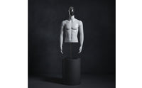 Male Display Mannequin Glossy Male Mannequin Stable Dress Form with Metal Stand for Boutiques, Tailors, Clothing Store, Garment Fitting