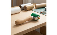 Seam Roller with Wooden Handle Angled Silicone Seam Roller Wear-Resistant Tool for Repair