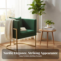 Light Luxury Scalloped posterior Armchair Nordic Design Single Sofa designer-inspired design Lounge Chair Modern Aesthetic for Homeowners, Business Owners, Nail Salon, Bedroom, Reception Area, Office