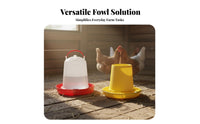 Automatic Fowl Waterer Easy to Clean Fowl Feed Bucket Automatic Chicken Waterer for Farmers, Backyard