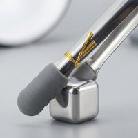 Gift for Men Stainless Steel Whisky Stones for Home Bar, Chilling Steel Ice with Ice Tongs and Bar Accessories, Food Grade Party Supplies, Set