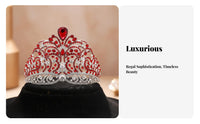 Pageant Regal Tiara Quality Alloy Rhinestone Regal Headpiece Luxury Design Bridal Tiara for Brides, Prom Goers, Beauty Pageants, Quinceanera