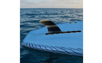 Curved Single Fin Translucent Fiberglass Fin Gray Water Sports Gear