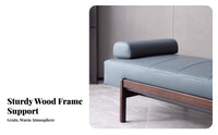 Nordic design Minimalist Bed-End Bench firm Wood Frame End of Bed Bench Upholstered Seat Long Stool adaptable Use for Interior Decorators, Homeowners, Adults, Bedroom, Cloakroom, Entryway, Living Room