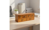 Wooden Desktop Organizer Large Capacity Multi-Drawer Storage Box Wooden Library Card Catalog No Assembly Required for Study Room