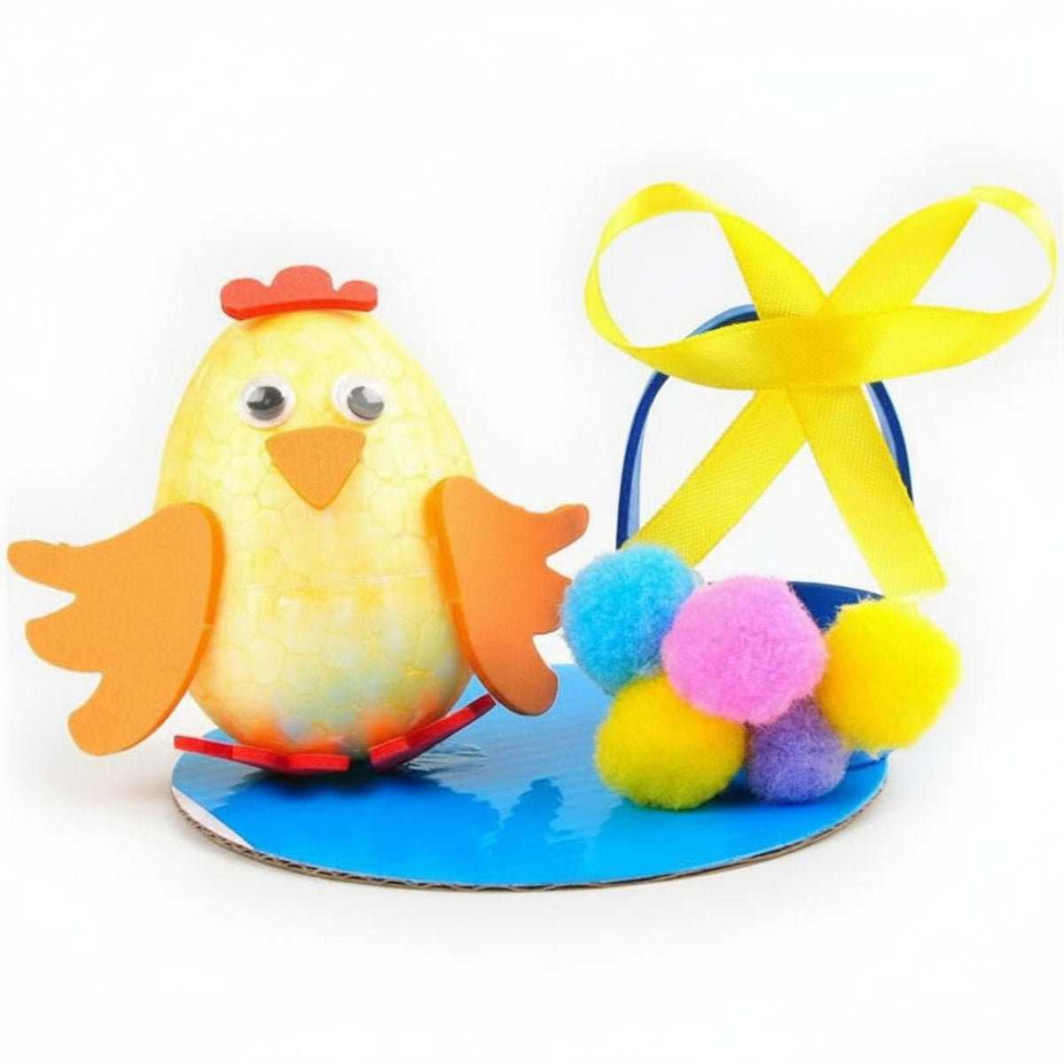 DIY Easter Chick Craft Kit Handmade Gift Kids Easter Art Activity Soft Tuft Chick Making Set Encourages Creativity