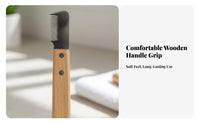 2 Pieces Gentle Trimming Wooden Handle Grooming Stainless Steel Blade Undercoat Stripping Professional Grade for Deshedding