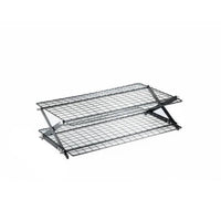 Multi-Tier Cooling Rack Non Coating Foldable Cooking Rack Space-Saving Stackable Pastry Shelf for Home Cooks, Camping, Bakery, Outdoor Barbecue