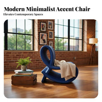 Hollow Backrest Sculptural Loop Chair archedd Shape Single Sofa Modern Design Living Room Furniture distinctive contour for Interior Designers, Homeowners, Book Lovers, Showroom, Reception Area, Art Gallery, perusing reading corner