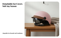 Retro Half Helmet 3C Certified 3/4 Retro Helmet Breathable for Commuters, Motorcyclists, Weather-Resistant Use, Commuting, Daily Travel