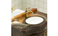 1:12 Scale Washroom Vanity Realistic Details Dollhouse Washbasin Cabinet Detailed Craftsmanship Dollhouse Washroom Vanity for Miniaturists, Hobbyists