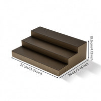 Three-Tier Display Riser Elegant Stepped Display Simple to Clean to Clean Riser for Collectors, Livestreamers, Livestreaming