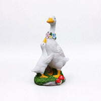 Duck Statue with Solar Light Resin Garden Statue Waterproof for Patio, Gardeners