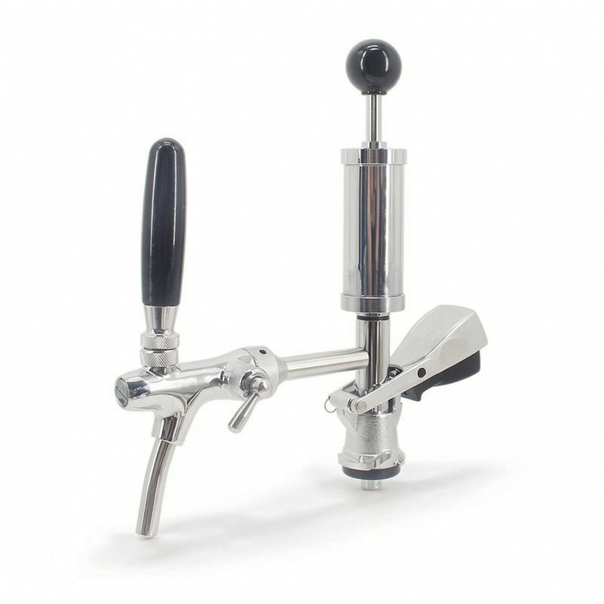 Rate-Control-Regulating Beer Dispenser with Pump Chrome-Plated Keg Tap with Faucet Heavy-Duty Hardware for Homebrewers