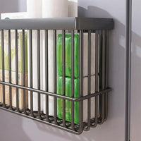 Fridge Organizer Wall Mounted Rack, Side Storage for Dorm Room & Apartment Kitchen Organization, Versatile for Students, Drill Installation Option