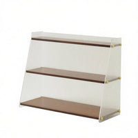 Large Capacity Tiered Display Case with Drawers Transparent Design Cosmetic Organizer Multi-Compartment Vanity organizer Space Saving for Makeup lovers, cosmetic Professionals, Dressing Table, Desktop, Bedroom, Bathroom Counter