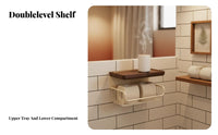 surfaceMounted Tissue Box with Shelf Multi-Functional Storage for Powder Room, RV