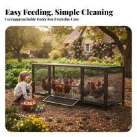 Easy to Clean Large Mesh Chicken Coop Sturdy and Long-Lasting Poultry Enclosure Rust-Resistant Creature Enclosure Lockable Door for Homesteaders, Pet Owners, Outdoor, Backyard, Garden