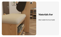 Multi-Functional Design Dog-Shaped Changing Stool Padded Seat Cushisingled Shoe Storage Bench Soft Cushion Household Furniture High Load Capacity for Pet Lovers, Apartment Dwellers, Entryway, Hallway, Mudroom, Living Room
