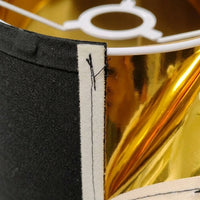 Light Shade with Black and Gold Interior for Ceiling and Table Lamps, Cone Lampshade with Thermoplastic Coated Material and PVC