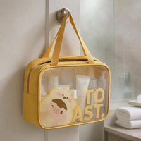 Portable Waterproof Travel Toiletry Bag for Women, Clear Cosmetic Organizer for Gym, Swimming, and Shower