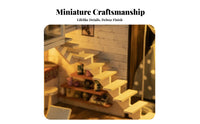 DIY Miniature House Kit Build It Yourself DIY Wooden Miniature Kit Highly Detailed 3D Wooden Puzzle House for Adults, Birthday Gift, Creative Project