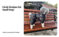 Four-Legged Dog Coat Cold Weather Protection Four-Legged Dog Jumpsuit Soft and Comfortable for Dogs, Young Dogs, Outdoor, Daily Walks, Walking