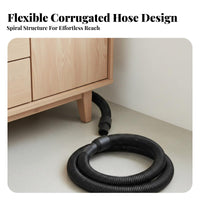 Easy to Install Vacuum Cleaner Hose Long-Lasting Corrugated Suction Hose Wear Resistant Flexible Vacuum Pipe Extendable for DIY Enthusiasts, Repair Professionals, Professional Cleaners, Home Cleaning, Workshop, Car Detailing