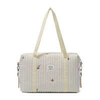 Padded Diaper Tote Roomy Quilted Infant Tote Water-Resistant Diaper Bag for Parents, Pram
