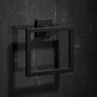 Rustproof Hand Towel Loop with Square Base Geometric Hand Towel Loop Space-Saving Hardware Sleek for Washroom
