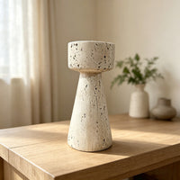 Modern Wabi-sabi Style Travertine Imitation Candle Holder