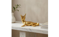Sculpted Crocodile Candle Holder Textured Resin Crocodile Decor Metallic Finish House Decoration Stretched