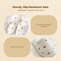 Indoor Plush House Shoes for Women, Warm, Cute, Non-Slip
