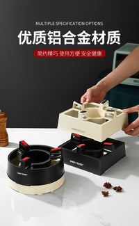 加厚铝合金酒精炉小火锅固体酒精锅干锅炉底座商用酒精炉家用饭店