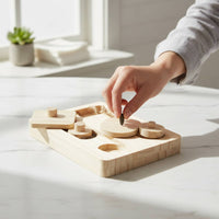 Wooden Parrot Foraging Toy Wooden Bird Foraging Toy Bite Resistant Interactive Bird Puzzle for Parakeets, Cockatiels, Aviary